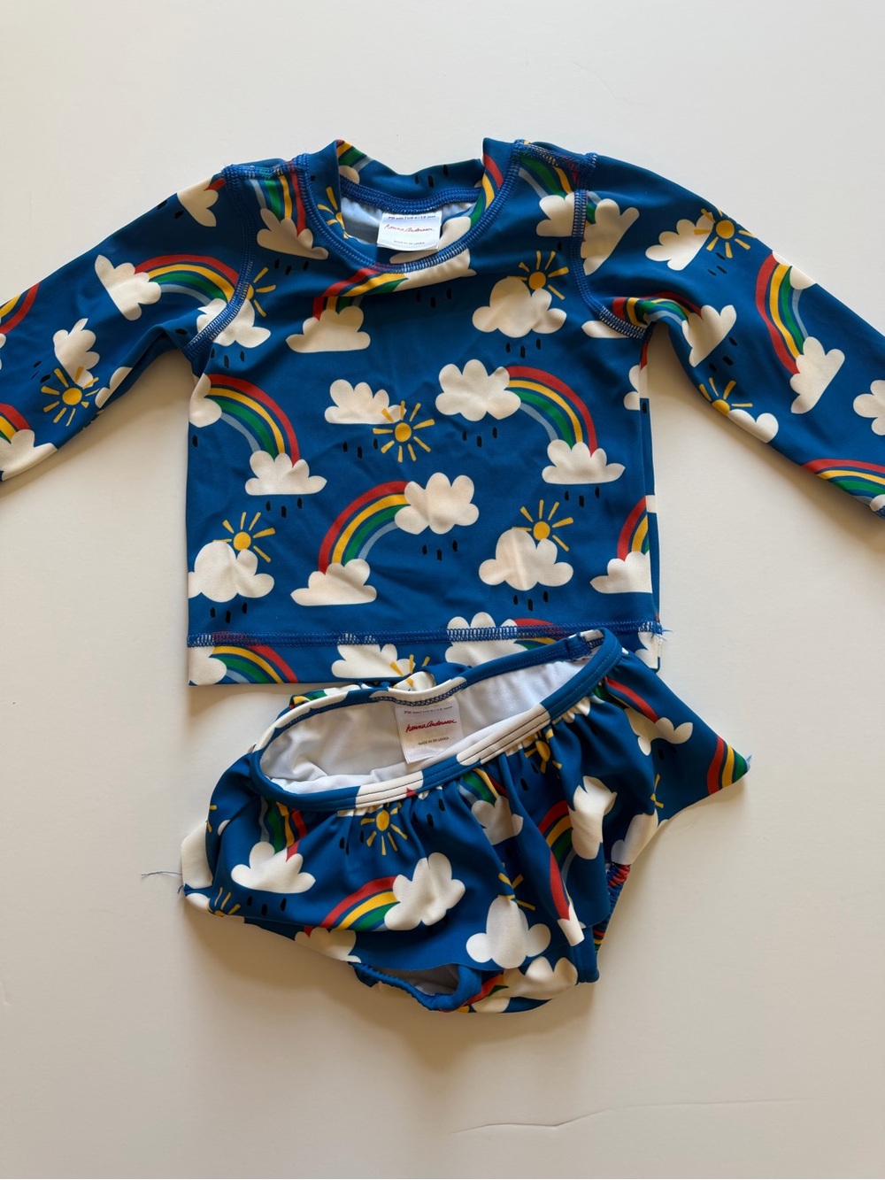 Hanna Andersson Swimsuit, Rainbow Print, Size 6-12M